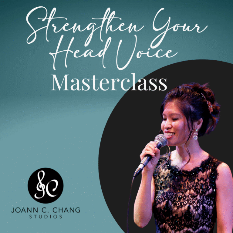 Promotional image for Strengthen Your Head Voice Masterclass with singer.