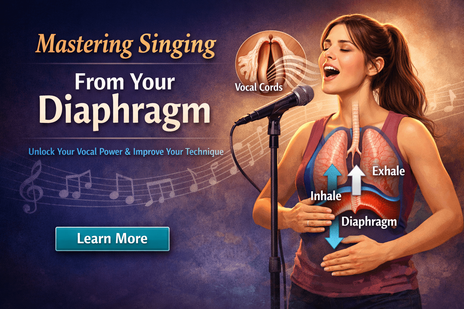Mastering diaphragmatic singing technique