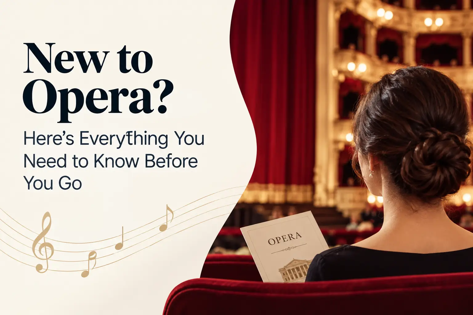 Beginner watching an opera in a theater